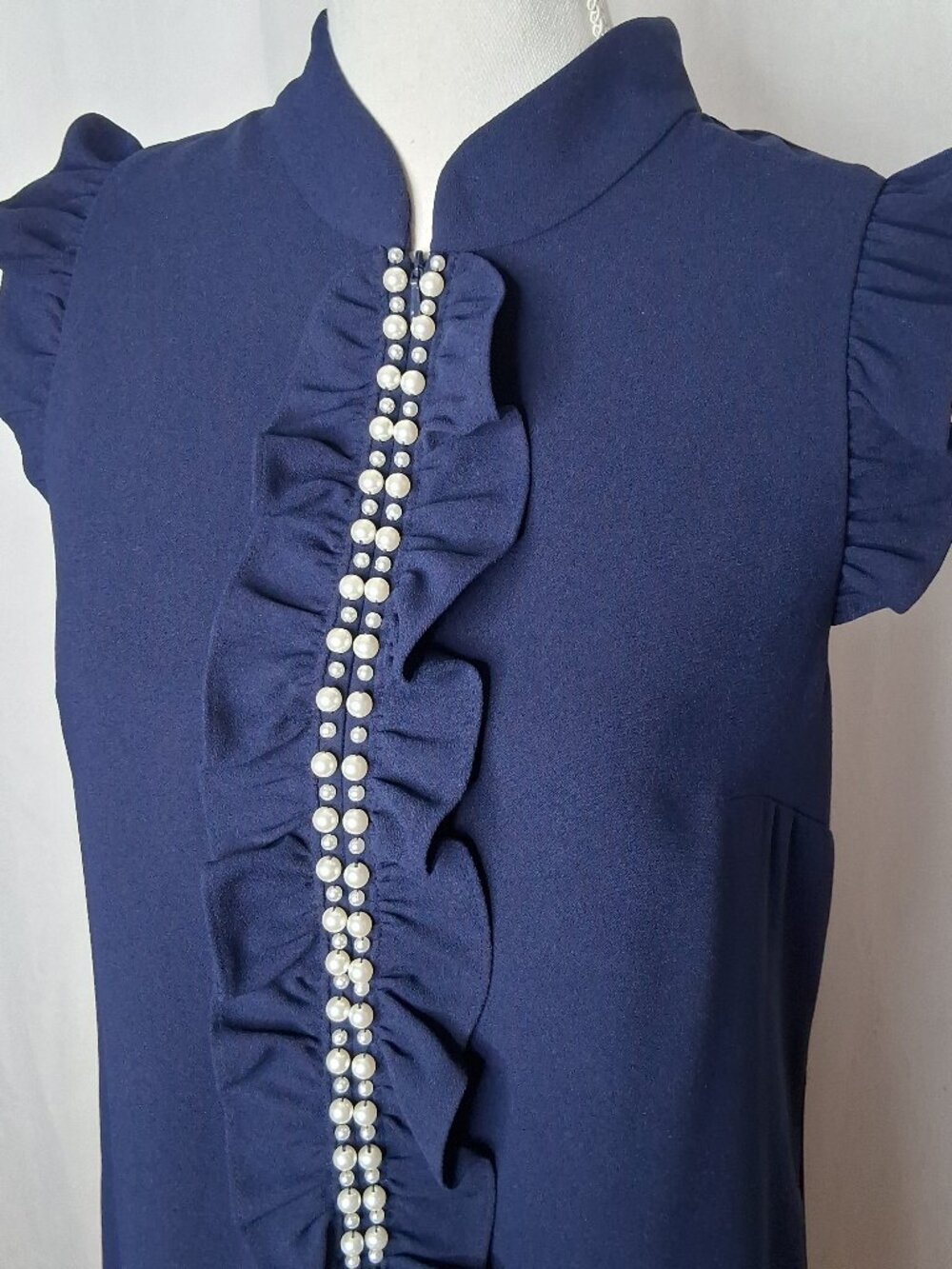 Lilly Pulitzer Adalee Shift Dress Mandarin Collar Pearl Placket - Picture 6 of 12